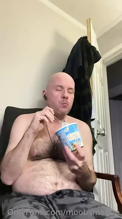 Fat Gainer Eating Ice Cream