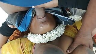 Isteri Tamil kongkek mulut mendalam untuk zakar suaminya