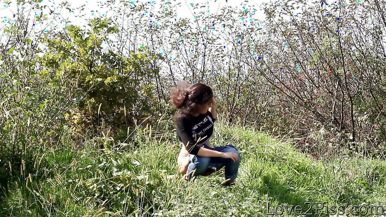 Peeing on top of a hill