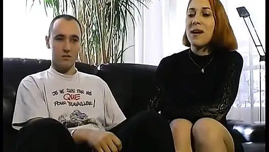 Küçük memeli güzel kızıl saçlı Crystal için ilk çift oyuncu seçmeleri