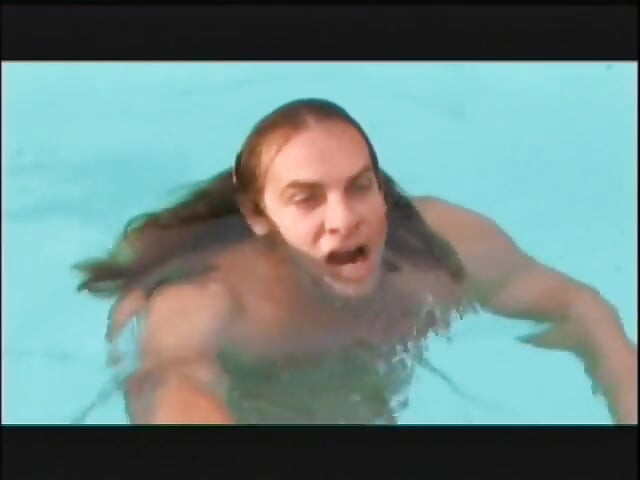 Longhaired Baldwin drills busty chick at the poolside
