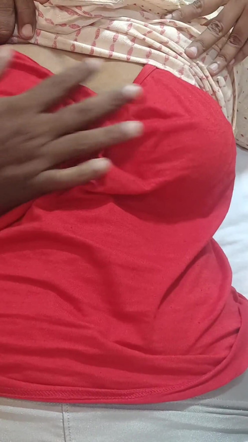 Cute Breast Squeeze Romance with House Wife