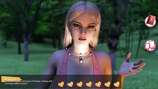 Ateşlilere yardım ediyorum #4 - Johanne bir ağaca bağlı olarak uyandı ve... Ona sakso çekiyor... Belle ve Stacy birbirleriyle oynamış.