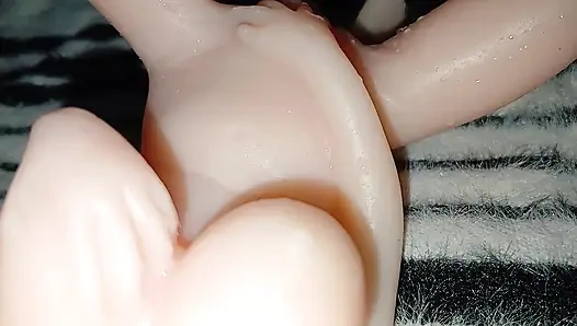 Ultra lifelike silikonpuppe pOV - 4k solo spielzeugsession