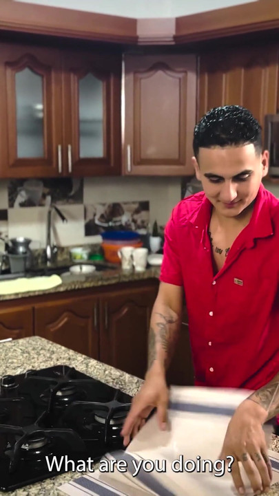 Horny MILF Valentina Tejada Fucked in the Kitchen by Her Stepson’s Best Friend