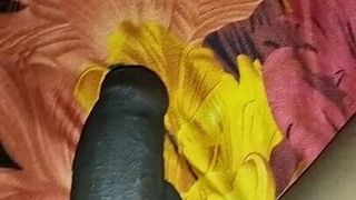 Mijn penis heel hard pompen, puur zwartste penis ter wereld.