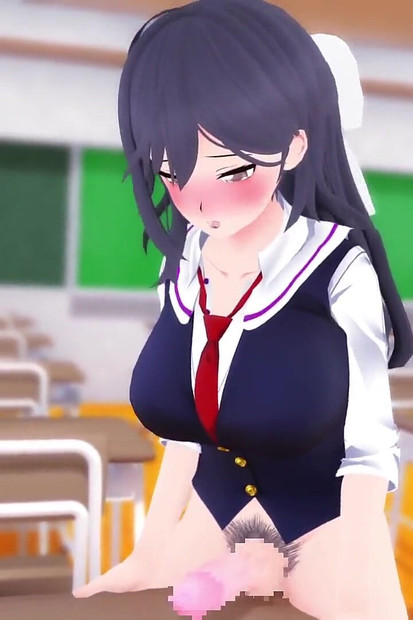 Hikari futa masturbacija na stolu, futa shemale