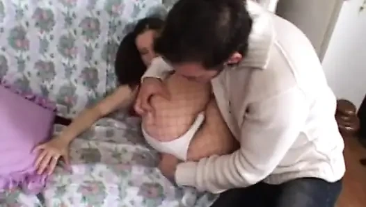Guy picks up pigtails slut and lets her ride his cock