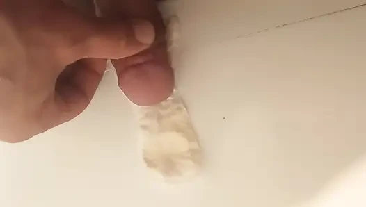 Ejaculation on wife's sanitary napkin