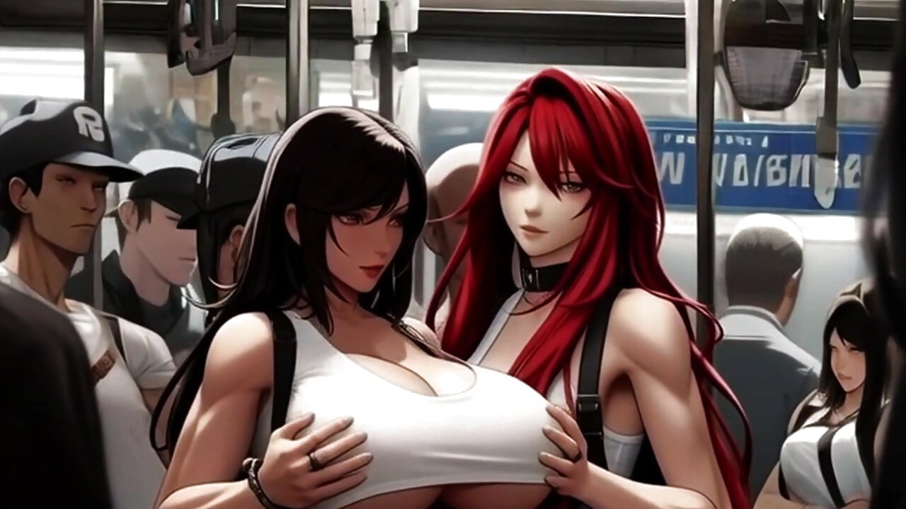 Tifa's Titties Always Draw A Crowd On The Midgar Train
