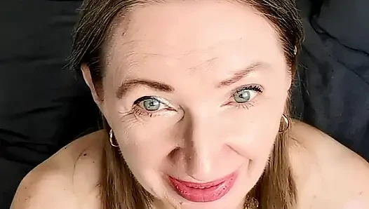 Cougar granny seduce you with huge tits and get grate fuck in different positions POV