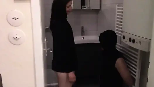 Goddess Gloria slapping her slave