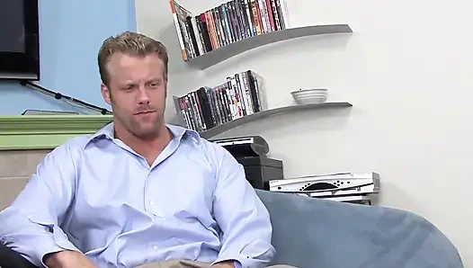 Brunette busty babe gets jizzed in her mouth