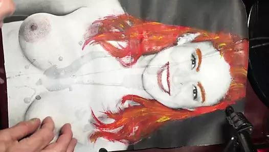 jassflower'ın büyük göğüsleri üzerinde Cumtribute