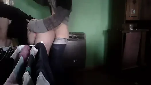 We Have Sex in the Kitchen Beside the Stove