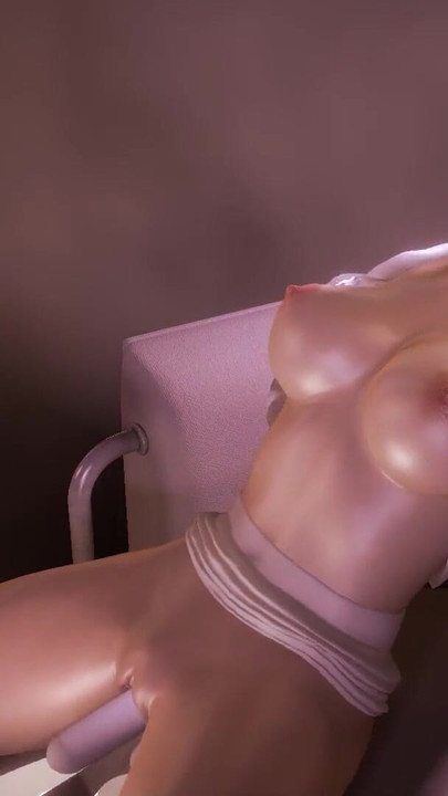 Sexy Blonde Asian Double Dildo Music Masturbation | Clip 1