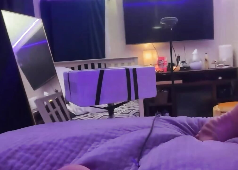 Cute blonde takes monster dildo