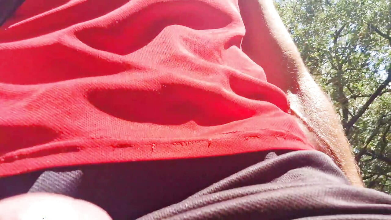 Risky Nature Walk Jerk Off - Got Super Horny and Stroked My Cock Outside