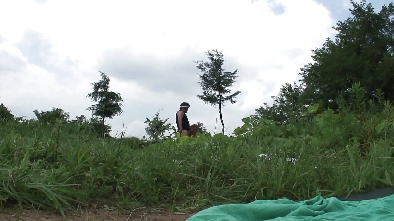 Redhead Japanese Slut Gets Pounded Outdoors