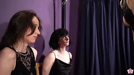 Mistress Roxy and the Car Thieves: Severe Martinet Whipping & Face Slapping Interrogation of Slave Mila and Ash May