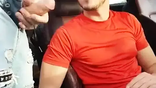 Blowing cock in the car