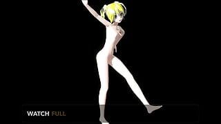 Hatsune miku danza nuda Popipo canzone Hentai vocaloid vibratore e perline anali mmd 3d bionda colore edit Smixix