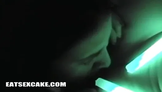 Hoes Fuck Each Other With Glow Sticks And Sucked Nutt Up