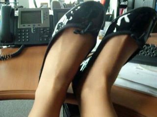 Amadores sapatilhas de bailarina de nylon no escritório