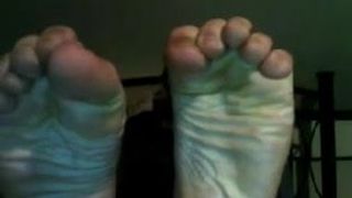 Straight guys feet on webcam #457
