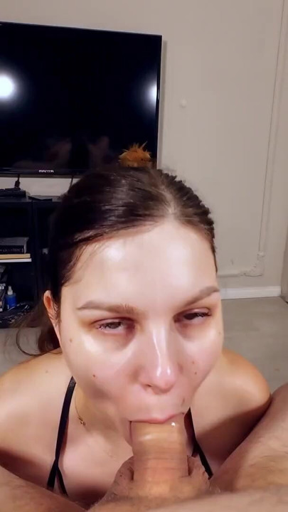 hot amateur wife swallowing big load after hot long slow blowjob | Clip 2