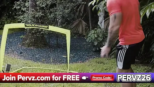Soccer Player Stepdaughter Wants A Taste Of Muscular Stepdad's Big Dick & Stepmom Is Happy To Share