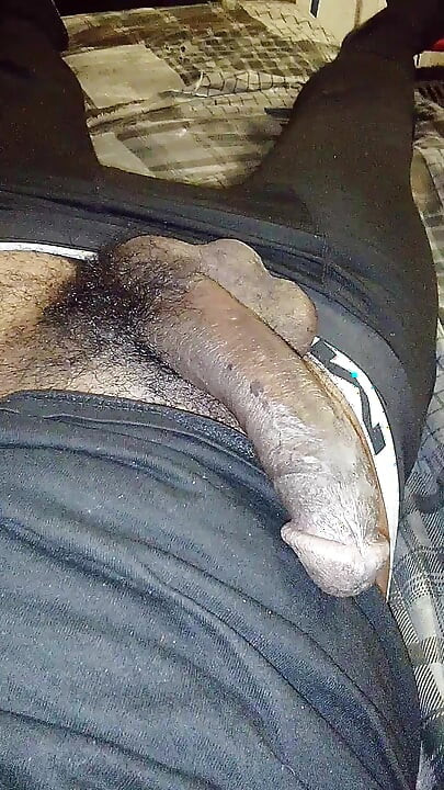 Big black cock BBC jacking off pissing in trap house sink