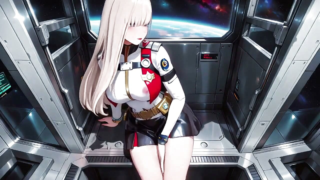 Taboo Contrast in Her White Tech-uniform, Stretched Tight While Squatting and Crawling.