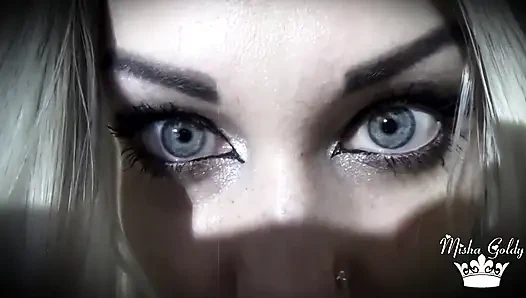 Sexy witch will consume you alive and cum from your moves and fight inside of her body