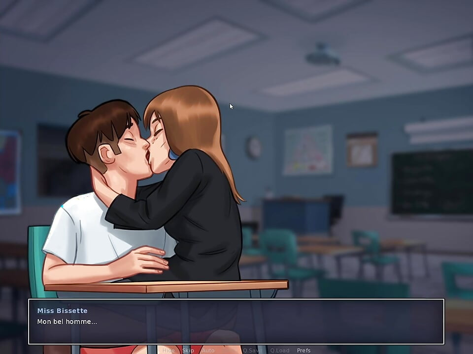 I kiss my Petite French Teacher in class in Summertime sagaI kiss my Petite French Teacher in class in Summertime sagaI kiss my