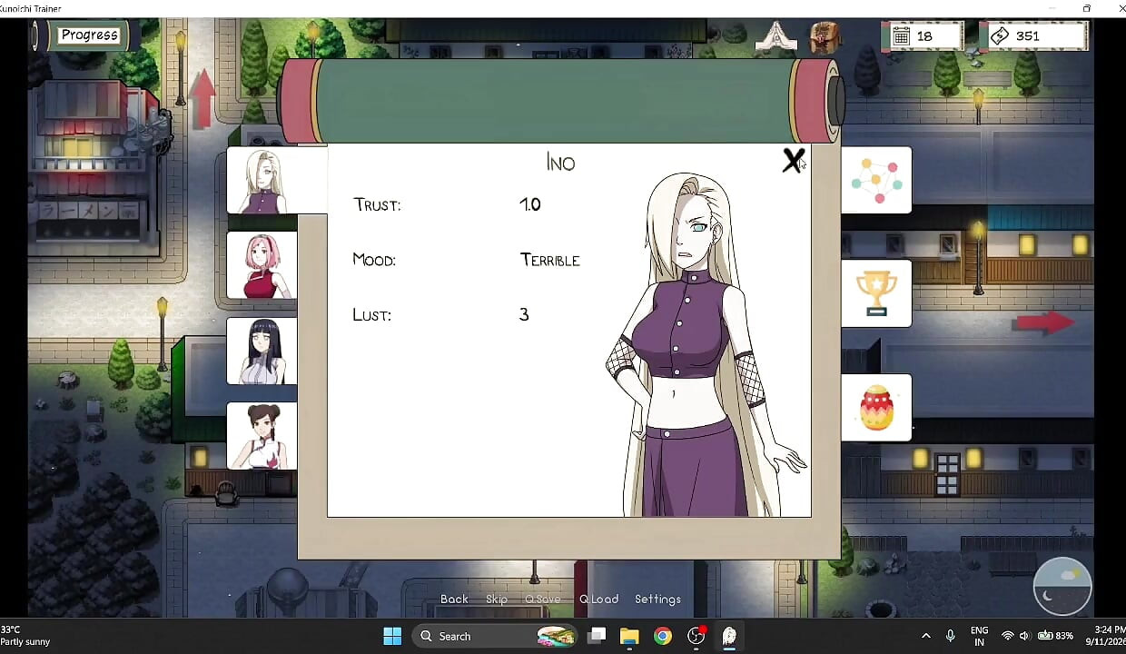 Naruto games Sexy Ino Gameplay showing her desires part 1