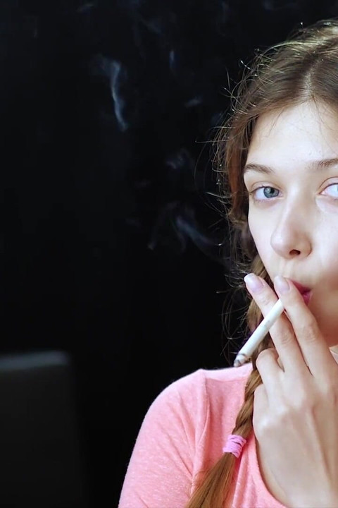 Sexy Russian Temptress Smoking Cigarette Coastal Breeze