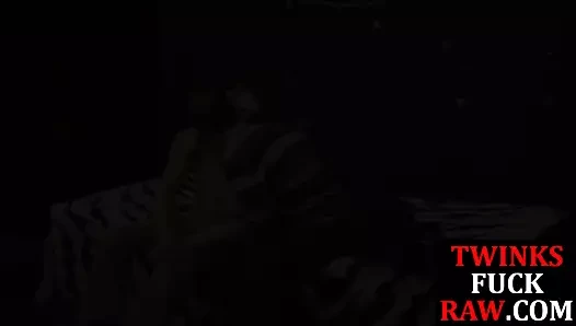 Slim amateur face jizzed after sucking and wanking dick