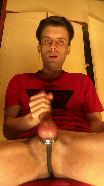 Selfsucking my big dick while using an anal vibrator! | Clip 2