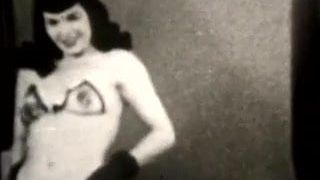 Blanco y negro decoran el cuerpo de zorra (vintage de los años 50)