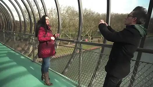 Pretty Unfunny German Tattoo Slut Gets Rammed Through by Our Funny Conny