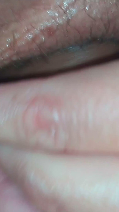 Married milf plays with a big cock, ass hole is licked and she rubs the dick head on her wet pussy without protection | Clip 2