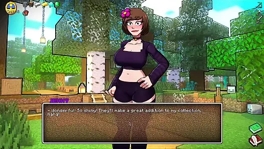 HornyCraft Minecraft Parody - Steve Gets Sloppy Handjob from Jenny for a Diamond