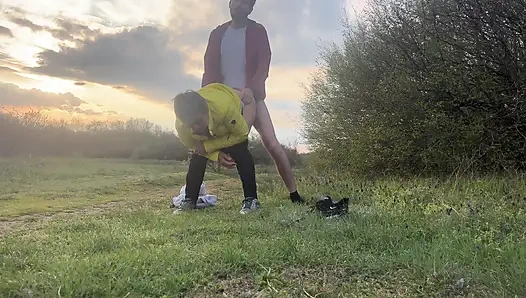 The Anal Granny Outdoors!!!