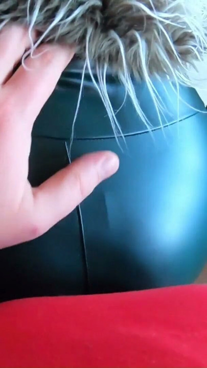 Fur Coat and Leather Cameltoe with Deepthroat, Doggy and Double Cum on Clothes | Clip 2