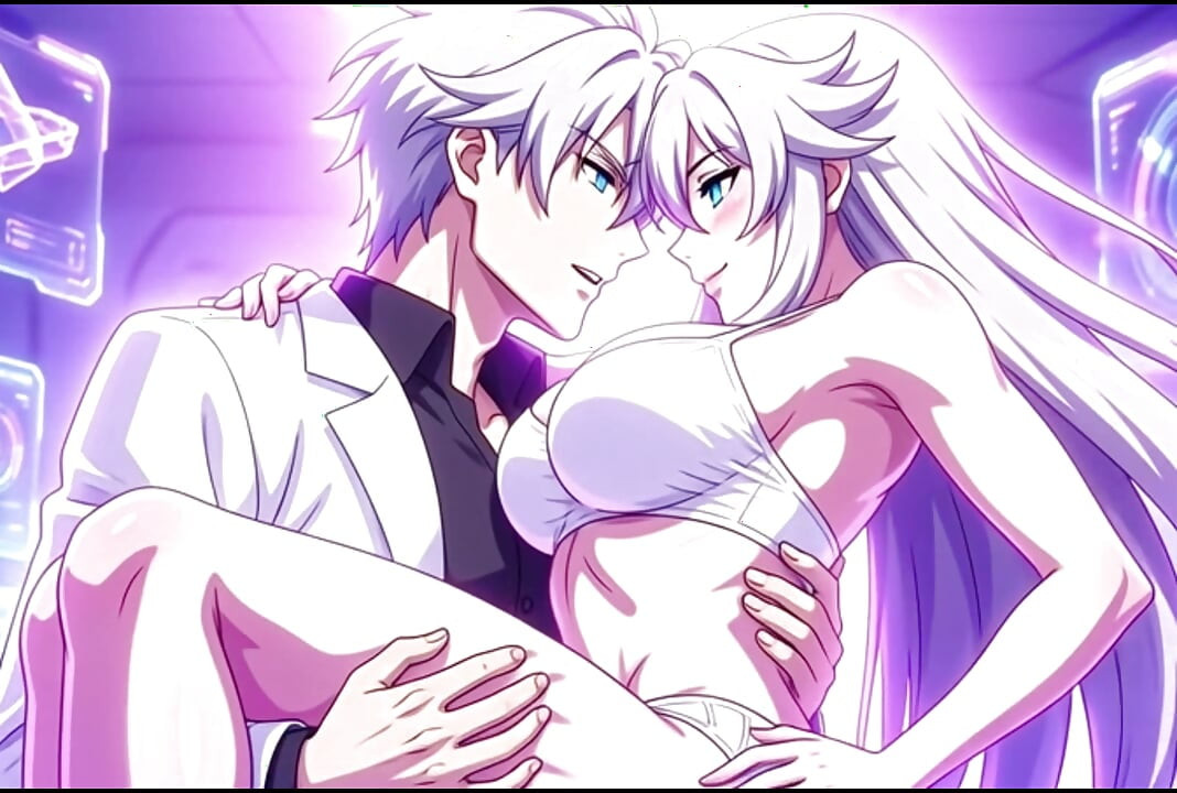 Mad scientist creates perfect futanari clone of himself for sex desire
