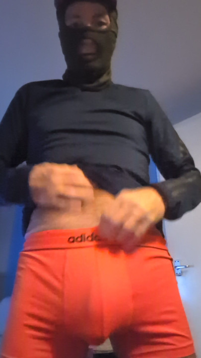 Wank in balaclava and chav shorts