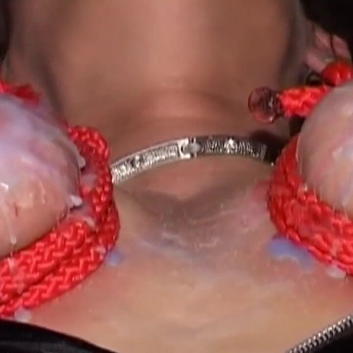 Bound Mature MILF Drenched in Thick Hot Cum