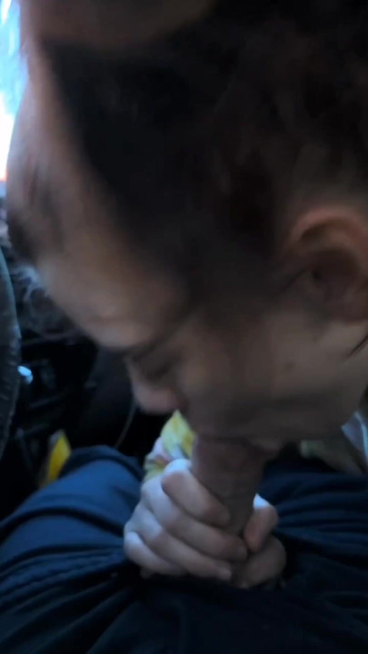 Slutty teen ex girlfriend deepthroats thick cock in the car! | Clip 1