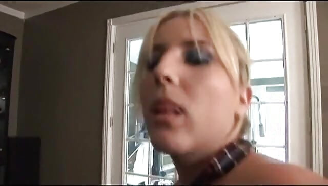 Big ass blonde rides black stud reverse cowgirl style
